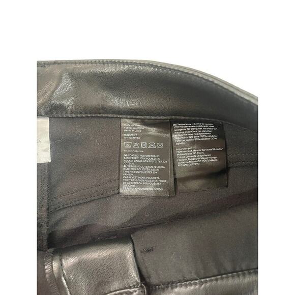 Divided By HM Faux Leather Pants Straight Leg Womens 6 - Picture 5 of 8